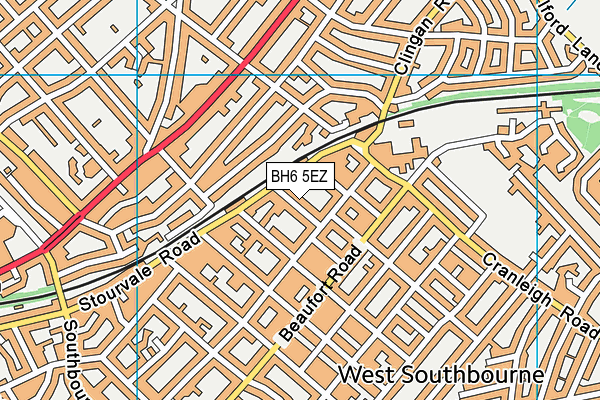 BH6 5EZ map - OS VectorMap District (Ordnance Survey)