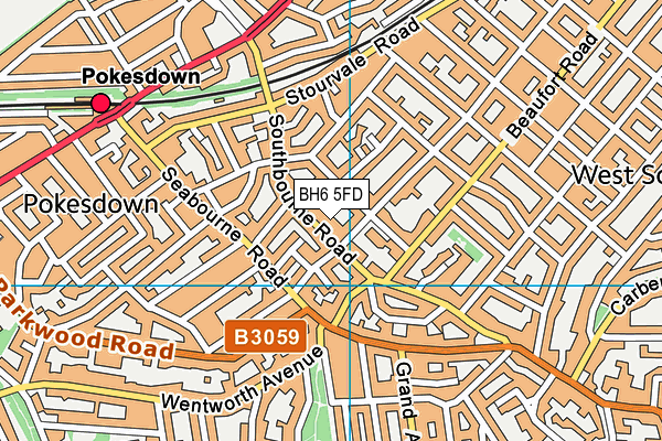 BH6 5FD map - OS VectorMap District (Ordnance Survey)