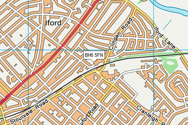 BH6 5FN map - OS VectorMap District (Ordnance Survey)