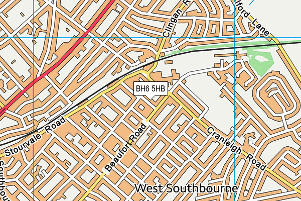 BH6 5HB map - OS VectorMap District (Ordnance Survey)