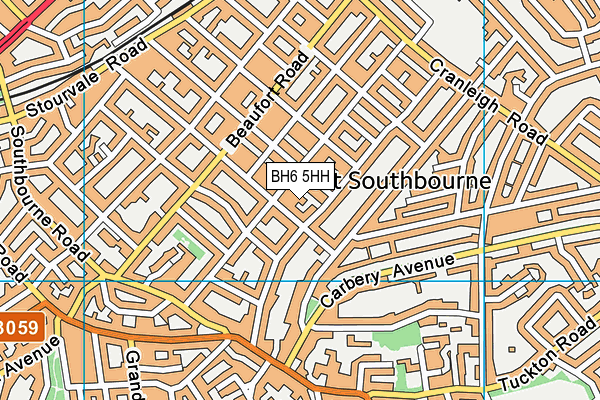 BH6 5HH map - OS VectorMap District (Ordnance Survey)