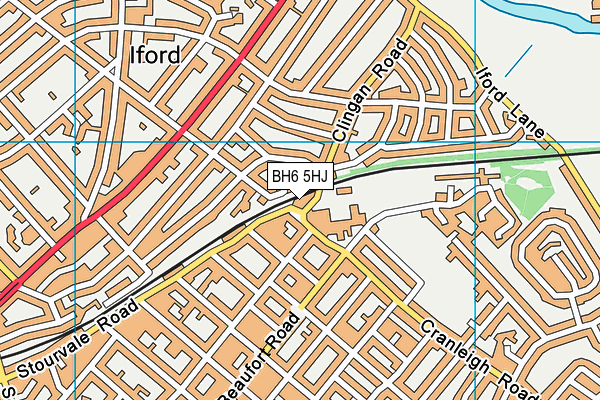 BH6 5HJ map - OS VectorMap District (Ordnance Survey)