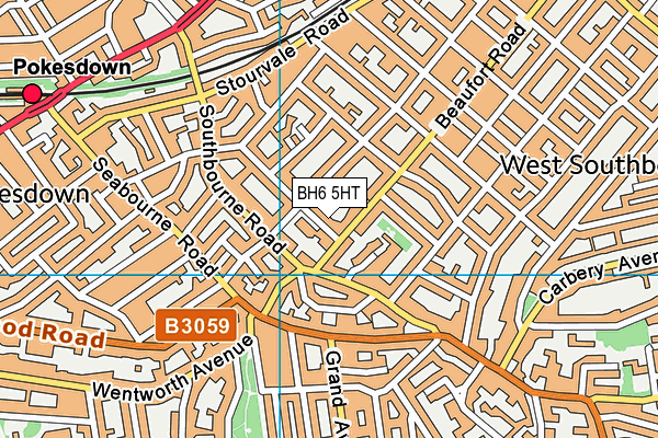 BH6 5HT map - OS VectorMap District (Ordnance Survey)