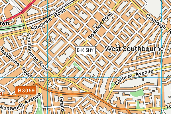 BH6 5HY map - OS VectorMap District (Ordnance Survey)