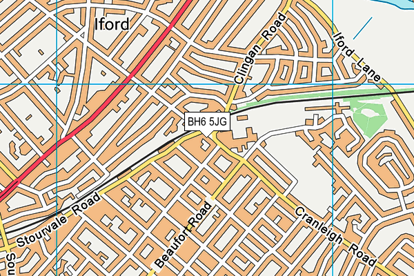 BH6 5JG map - OS VectorMap District (Ordnance Survey)