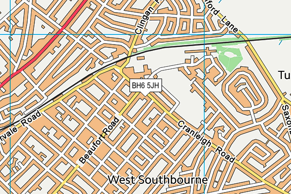 BH6 5JH map - OS VectorMap District (Ordnance Survey)