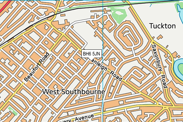 BH6 5JN map - OS VectorMap District (Ordnance Survey)