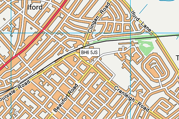 Stourfield Infant School map (BH6 5JS) - OS VectorMap District (Ordnance Survey)