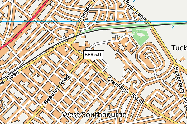 BH6 5JT map - OS VectorMap District (Ordnance Survey)
