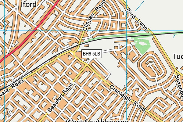 BH6 5LB map - OS VectorMap District (Ordnance Survey)