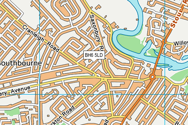 BH6 5LD map - OS VectorMap District (Ordnance Survey)