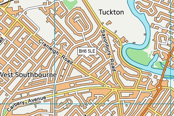 BH6 5LE map - OS VectorMap District (Ordnance Survey)