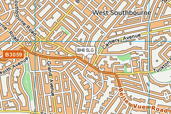 BH6 5LG map - OS VectorMap District (Ordnance Survey)