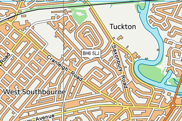 BH6 5LJ map - OS VectorMap District (Ordnance Survey)