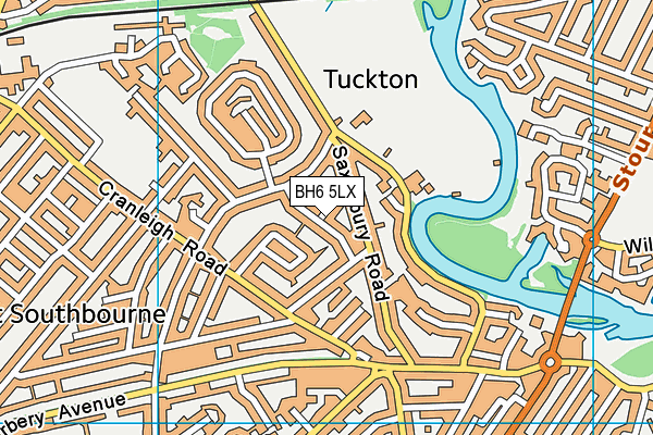 BH6 5LX map - OS VectorMap District (Ordnance Survey)