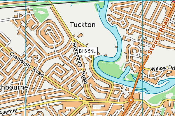 BH6 5NL map - OS VectorMap District (Ordnance Survey)