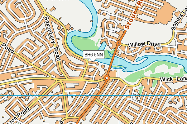 BH6 5NN map - OS VectorMap District (Ordnance Survey)