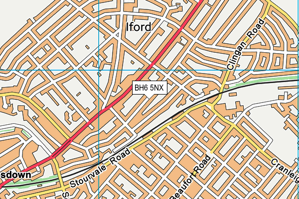 BH6 5NX map - OS VectorMap District (Ordnance Survey)