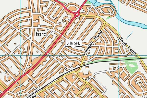 BH6 5PE map - OS VectorMap District (Ordnance Survey)