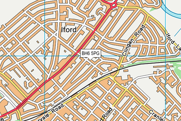 BH6 5PG map - OS VectorMap District (Ordnance Survey)