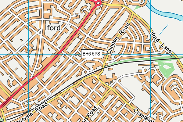 BH6 5PS map - OS VectorMap District (Ordnance Survey)