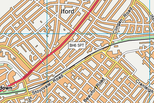BH6 5PT map - OS VectorMap District (Ordnance Survey)