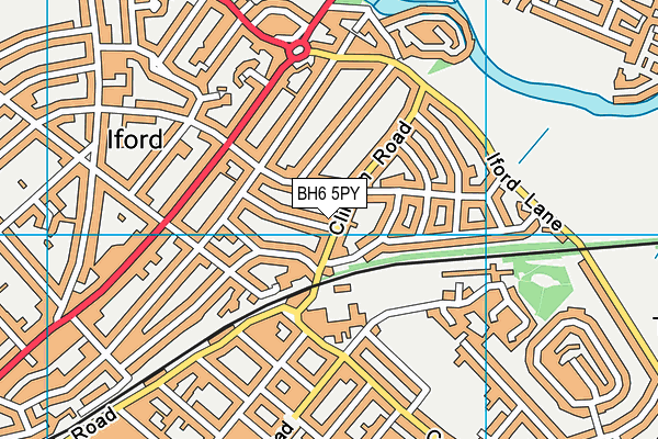 BH6 5PY map - OS VectorMap District (Ordnance Survey)