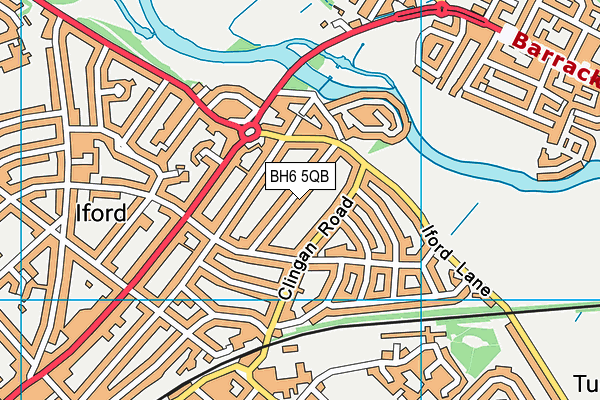 BH6 5QB map - OS VectorMap District (Ordnance Survey)