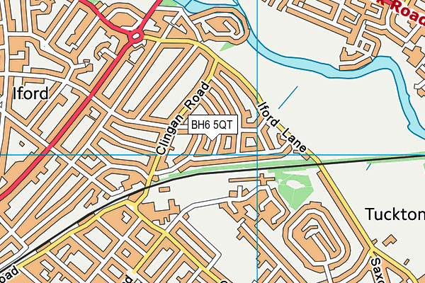 BH6 5QT map - OS VectorMap District (Ordnance Survey)