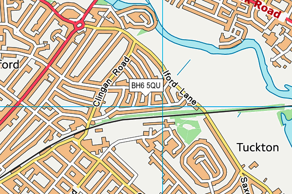 BH6 5QU map - OS VectorMap District (Ordnance Survey)
