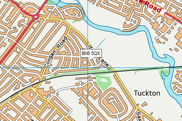 BH6 5QX map - OS VectorMap District (Ordnance Survey)