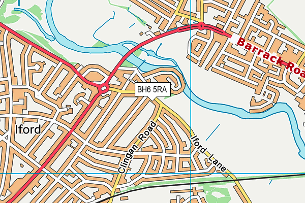 BH6 5RA map - OS VectorMap District (Ordnance Survey)
