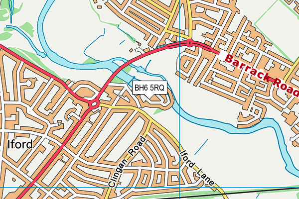 BH6 5RQ map - OS VectorMap District (Ordnance Survey)