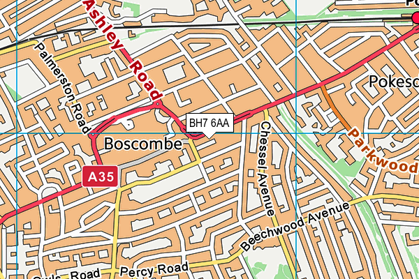Map of BOSCOMBE STORES LTD at district scale