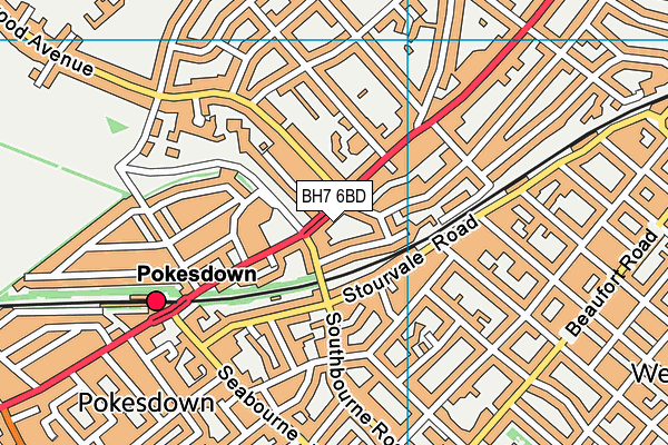 BH7 6BD map - OS VectorMap District (Ordnance Survey)