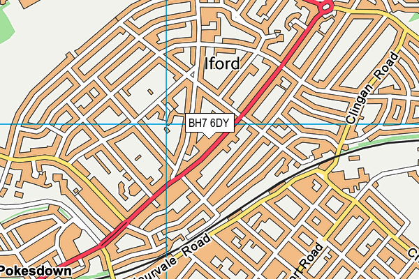 BH7 6DY map - OS VectorMap District (Ordnance Survey)