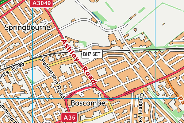 BH7 6ET map - OS VectorMap District (Ordnance Survey)