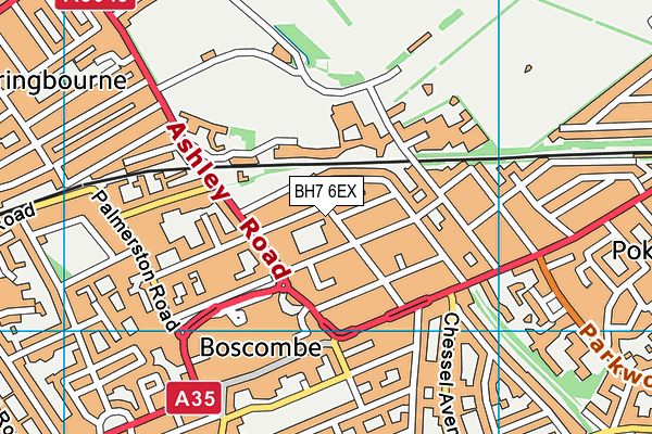 BH7 6EX map - OS VectorMap District (Ordnance Survey)