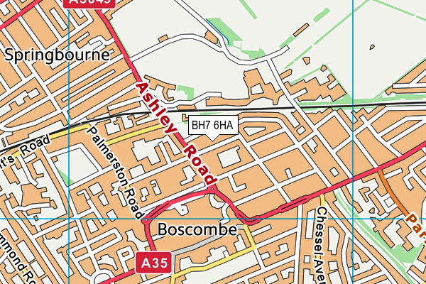 BH7 6HA map - OS VectorMap District (Ordnance Survey)