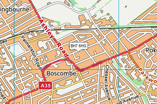 BH7 6HG map - OS VectorMap District (Ordnance Survey)