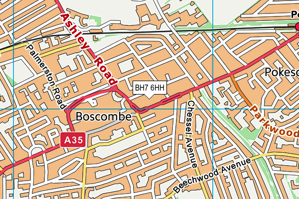 BH7 6HH map - OS VectorMap District (Ordnance Survey)