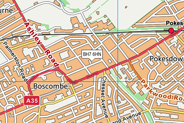 BH7 6HN map - OS VectorMap District (Ordnance Survey)