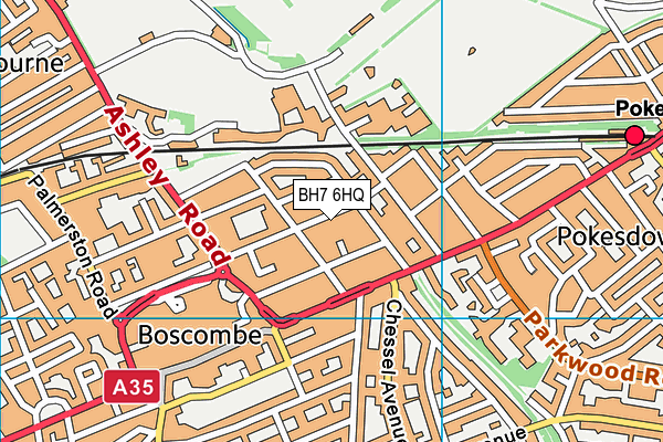 BH7 6HQ map - OS VectorMap District (Ordnance Survey)