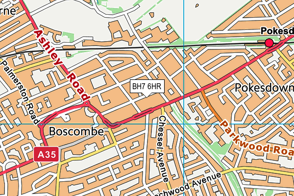 BH7 6HR map - OS VectorMap District (Ordnance Survey)