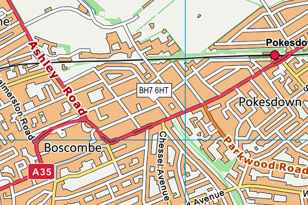 BH7 6HT map - OS VectorMap District (Ordnance Survey)