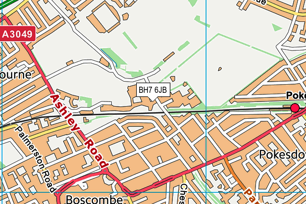 BH7 6JB map - OS VectorMap District (Ordnance Survey)