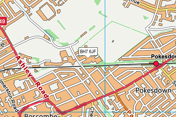 BH7 6JF map - OS VectorMap District (Ordnance Survey)