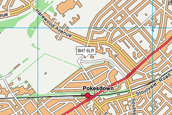 BH7 6LR map - OS VectorMap District (Ordnance Survey)