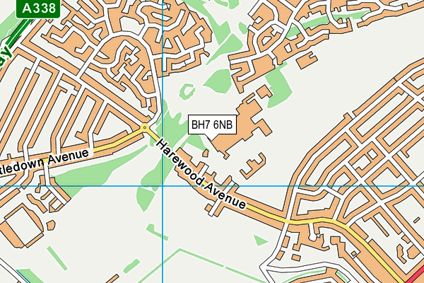 Avonwood Primary School map (BH7 6NB) - OS VectorMap District (Ordnance Survey)
