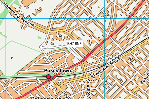 BH7 6NF map - OS VectorMap District (Ordnance Survey)